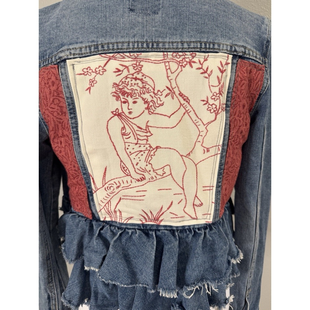Upcycled Denim Jacket  Women - Picture 5 of 9